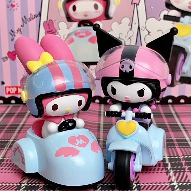 【ของแท้】POPMART Sanrio Sweet Besties Series กล่องสุ่ม ตุ๊กตาฟิกเกอร์