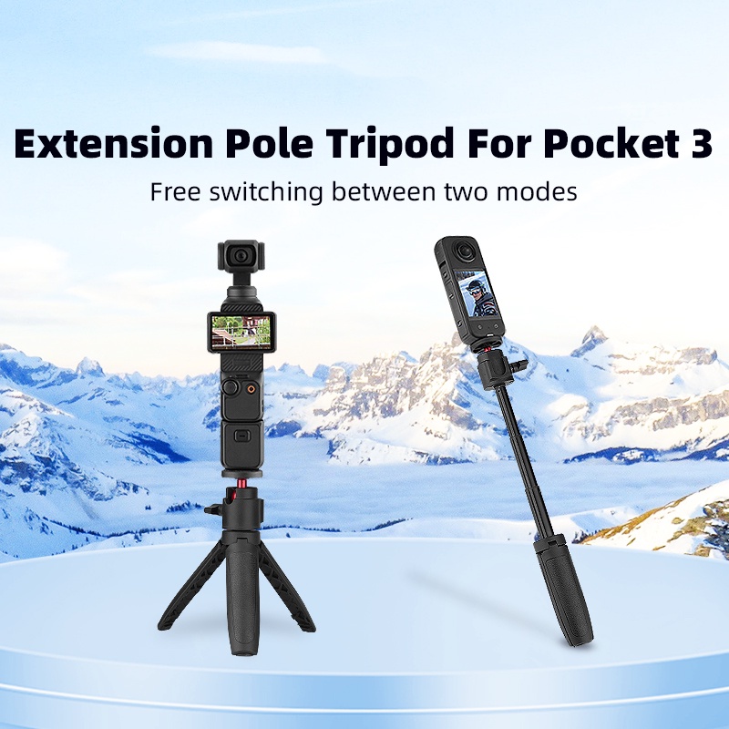 เข้ากันได้กับ DJI OSMO POCKET 3 ไม้เซลฟี่ขาตั้งกล้อง lnsta 360 X5/ GO 3S/X4 อุปกรณ์เสริมก้านขยายยึดกล้องแอคชั่นแคมเมรา