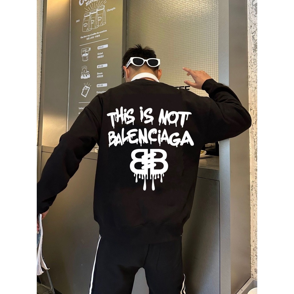 เสื้อฮู้ดแขนยาว พิมพ์ลายกราฟฟิติตัวอักษร B ขนาดใหญ่ คุณภาพสูง แฟชั่นฤดูใบไม้ร่วง และฤดูหนาว สําหรับผู้ชาย และผู้หญิง 0