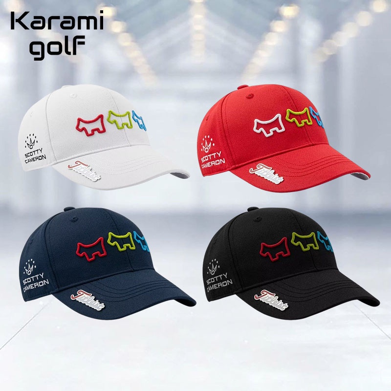 Karami  golf cap หมวกกอล์ฟ กลางแจ้ง  ระบายอากาศ sun hat คุณภาพดี ปรับขนาดได้  มีหลายสีให้เลือก รหัสสินค้า：MTI011