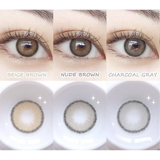 คอนแทคเลนส์(มินิ) Roze Nude brown / Brown / Gray (Gaezz Secret) ลายฮิต ขายดีมาก กรองแสงกันยูวี