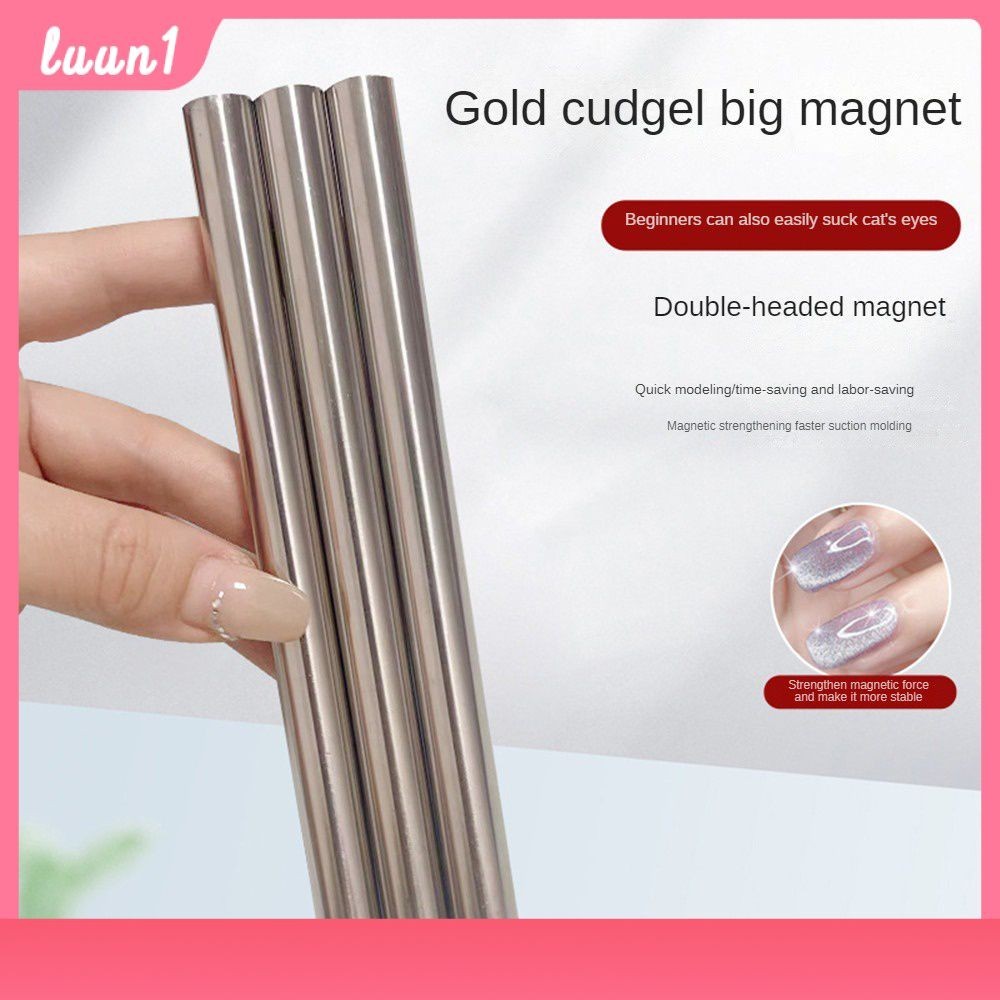 Nail Art แม่เหล็กอันทรงพลัง Nail Art แม่เหล็กห่วงทองคำขนาดใหญ่ที่ทรงพลัง Double-headed Lightning Cat Eye Nail Polish มัลติฟังก์ชั่น Cat Eye Magnet cod
