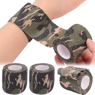 ผ้าพันแผลยืดหยุ่น ลายพราง มีกาวในตัว ขนาด 5*450 ซม. สําหรับพ…