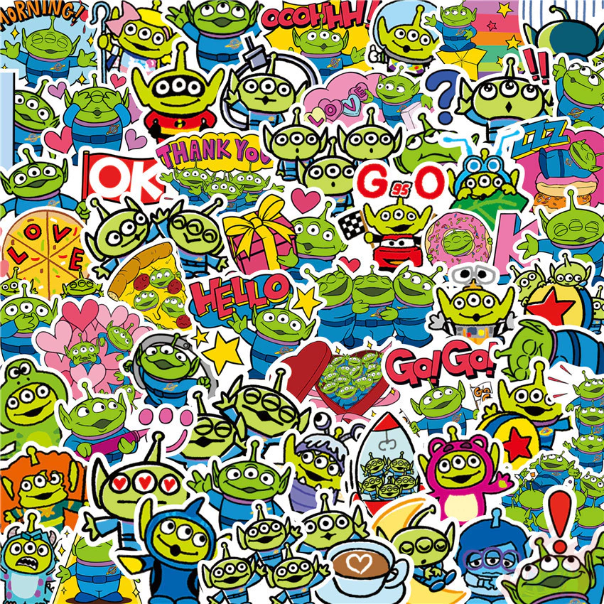 80Pcs/Set ❉ Toy Story . Alien Stickers ❉ Fashion DIY Decals Doodle Stickers