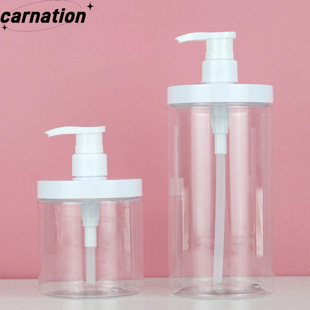 Carnation เครื่องจ่ายสบู่อาบน้ํา, เครื่องจ่ายขวดปั๊มรีฟิลปากกว้าง, ขวดนม PET 500/1000ml ความจุขนาดใหญ่สําหรับแชมพูครีมนวดโลชั่น