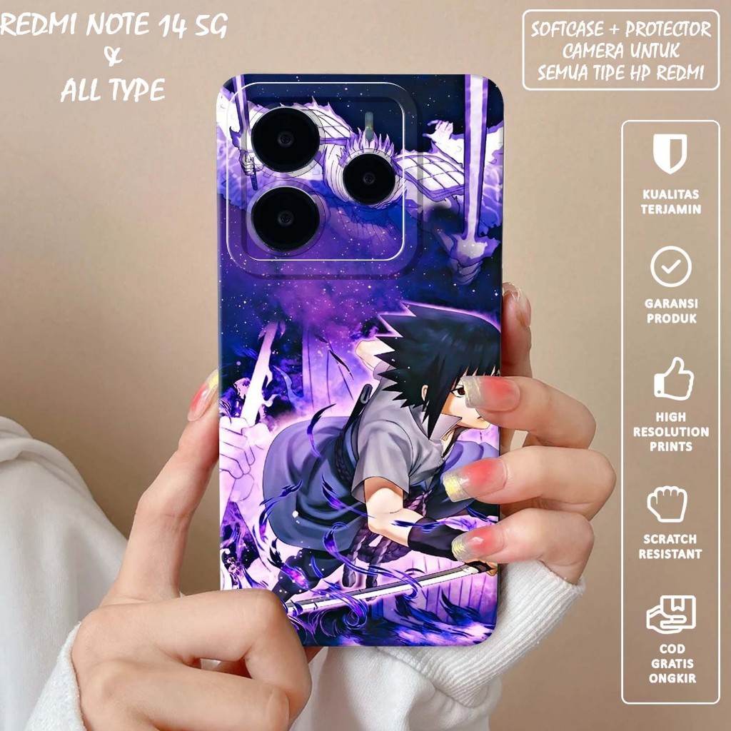 SOFTCASE PRO PICTURE SASUKE สําหรับสีแดง*MI NOTE 14 5G -