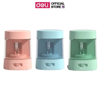 เครื่องเหลาดินสอไฟฟ้า Deli รุ่น VA3 ใช้ถ่านAA 2 ก้อน หรือสายUSB สีพาสเทล (3 สี)(จำหน่าย 1 เครื่อง)
