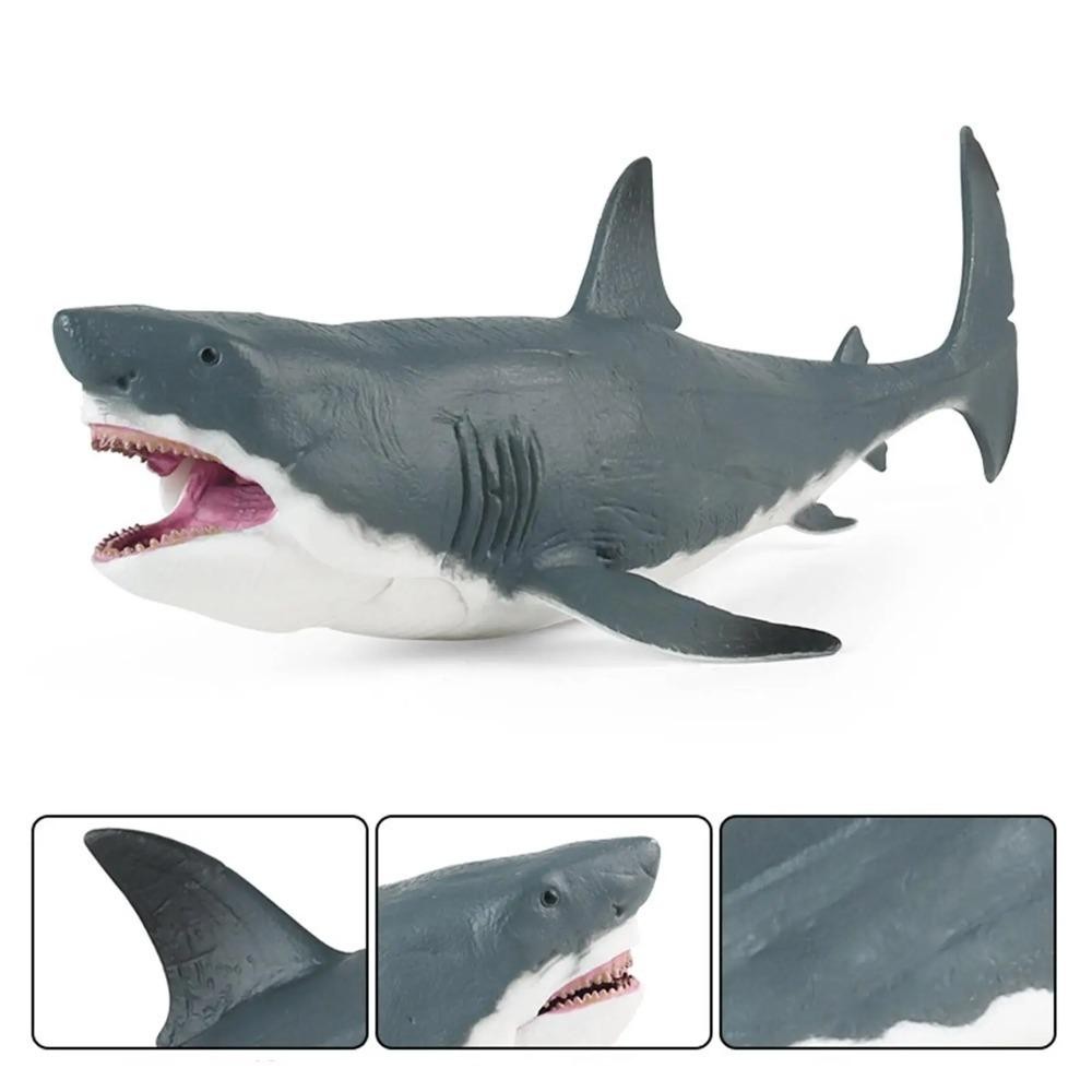 ฮาร์ริตต์ เมกะโลดอน รูปการกระทําของเล่น,ป่าสมจริงบิ๊กฉลามปลารุ่น,อุปกรณ์ประกอบฉากภาพ,พลาสติกที่ทําด้วยมือมหาสมุทรรูปปั้นสัตว์สําหรับตกแต่งบ้านแสดงสํา