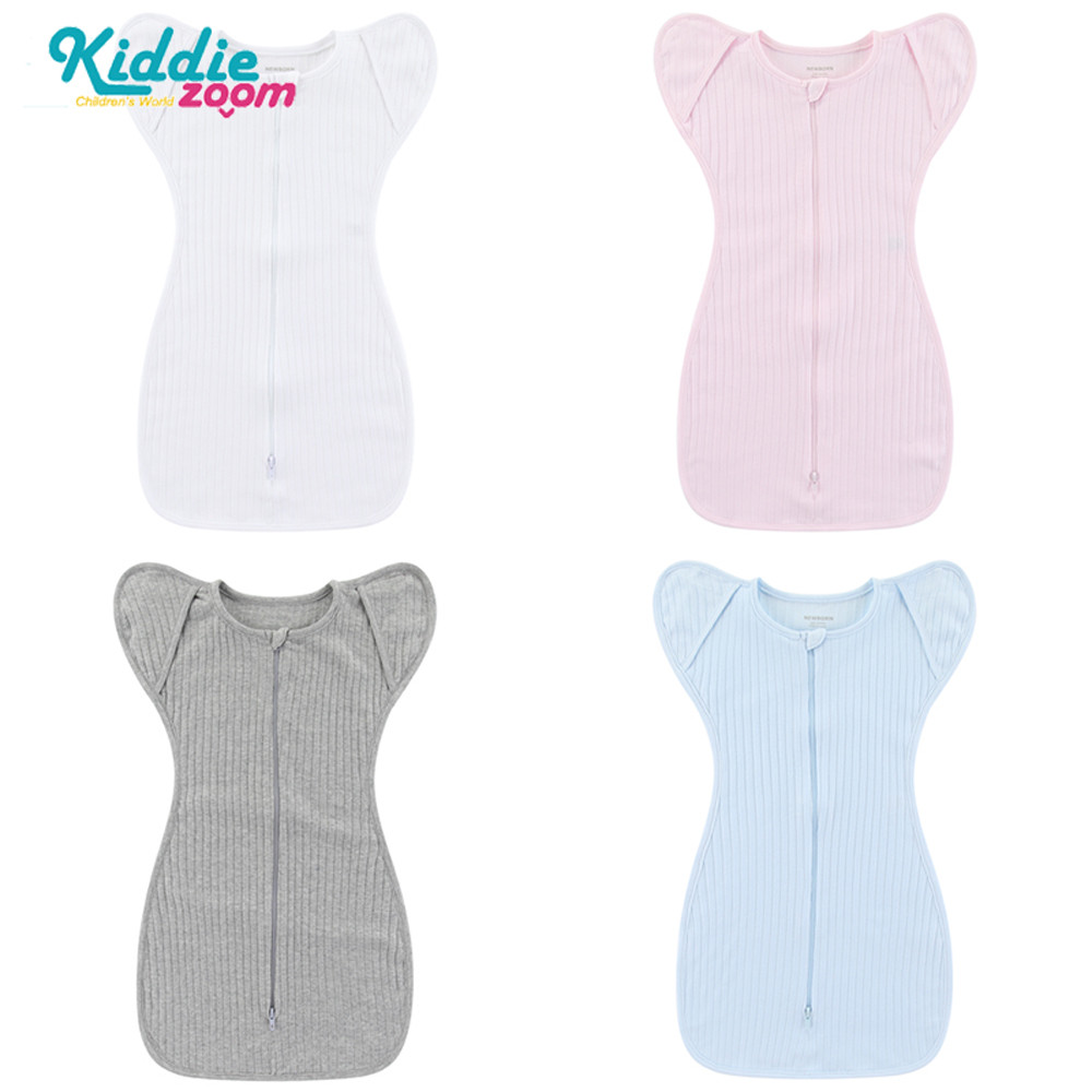 Kiddiezoom ถุงนอนเด็กทารกแรกเกิด 4 สี Swaddle ผ้าฝ้าย 100% ผ้าห่มเด็ก Soft Baby Swaddle