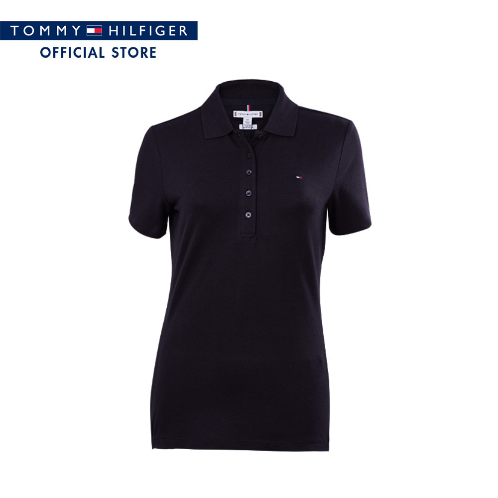 [Special Collection] Tommy Hilfiger เสื้อโปโล ผู้หญิง รุ่น 76J5198 BDS - สีดำ