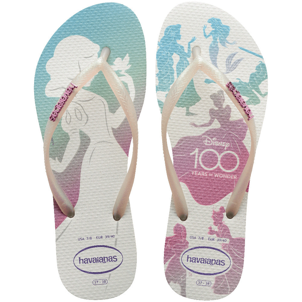 HAVAIANAS รองเท้าแตะผู้หญิง Slim Disney 100TH Celebration WHITE 41486210001F_U3WTXX