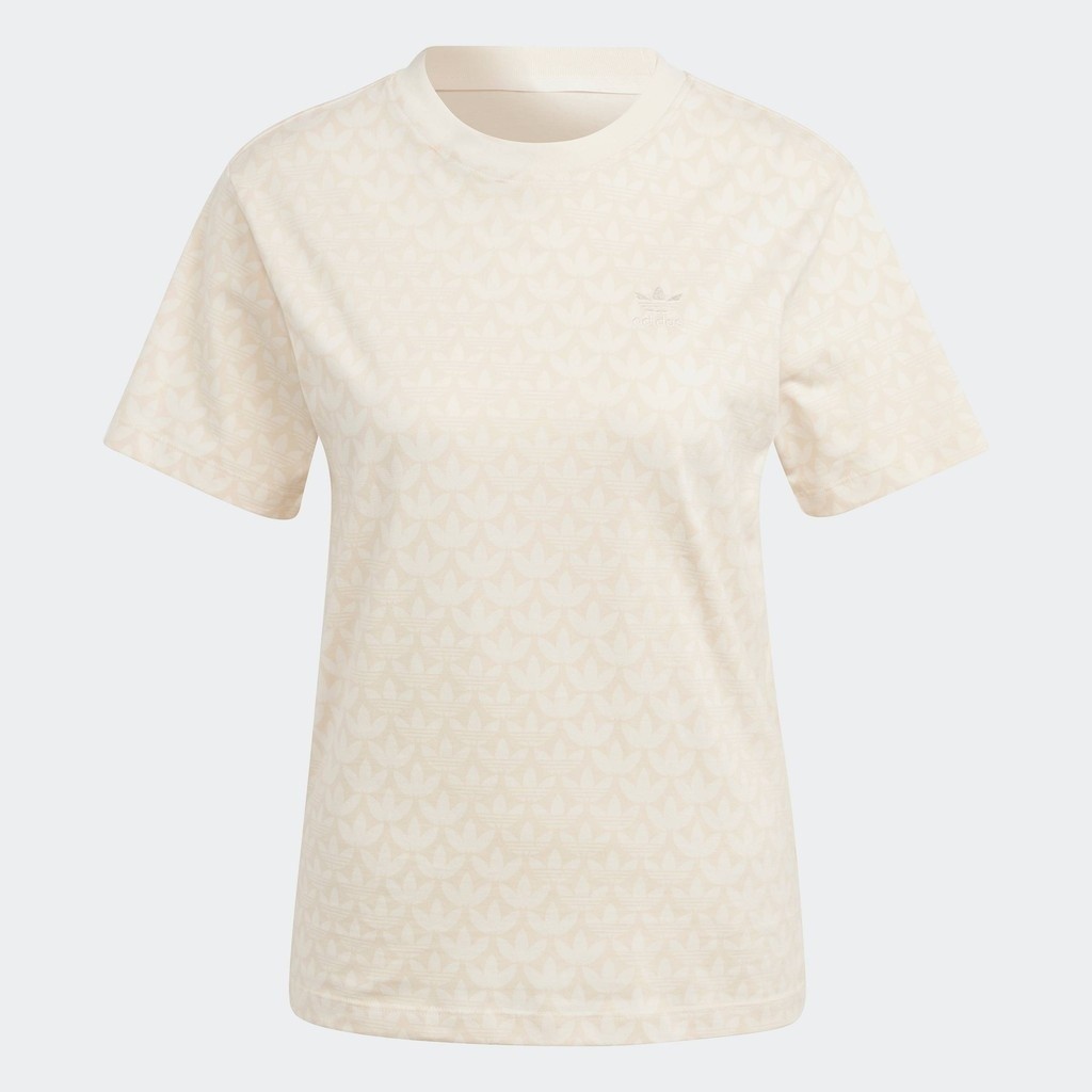adidas Lifestyle Trefoil Monogram Tee Women White IJ5983