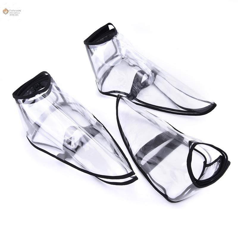 Cod ผ้าคลุมรองเท้าตัดผม PVC Clear Shoe Cover Foots Covers Hair Stylist Shoes ใหม่