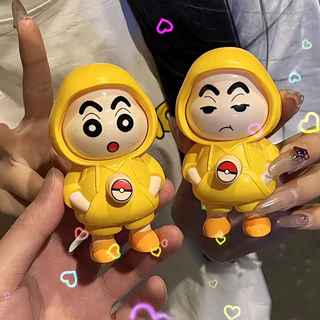 GeeToy ของเล่นเปลี่ยนสีหน้าในสไตล์ครายย ครอบครัว 3 แบบ ตัวการ์ตูนลูกบาศก์น่ารัก พวงกุญแจ ของเล่นสร้างสรรค์คลายเครียด สำหรับเด็ก