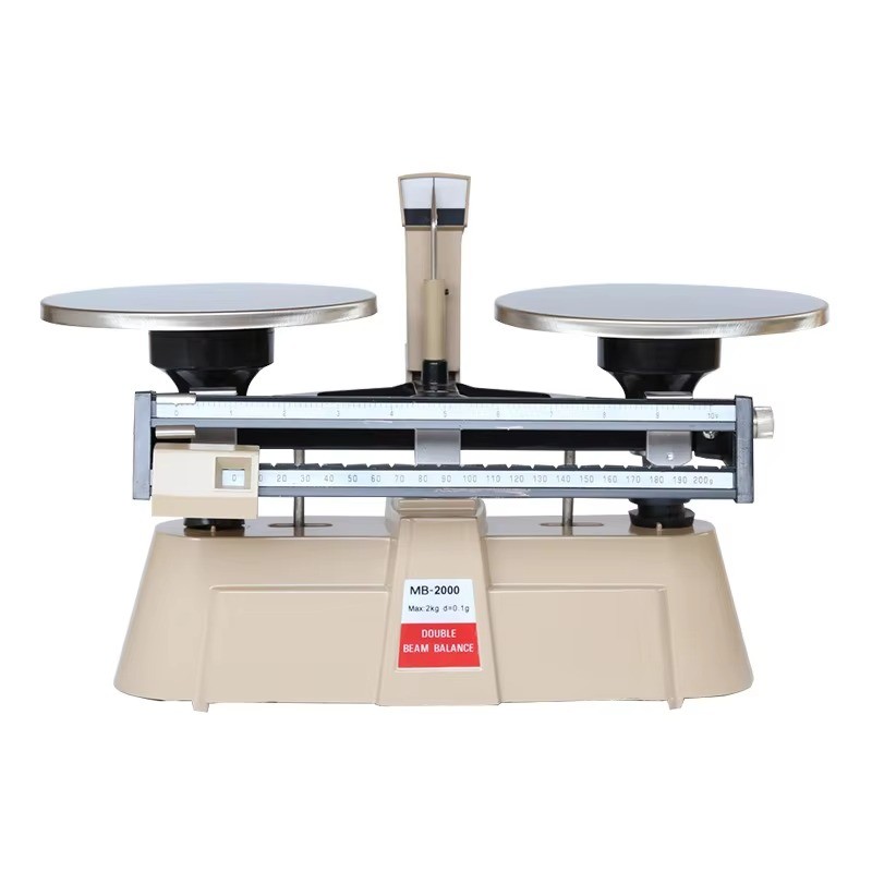 2000g/0.1g ห้องปฏิบัติการ Beam Scale อุปกรณ์/เครื่องชั่งน้ําหนักแบบกลไก Double Two Beam Balance MB2000