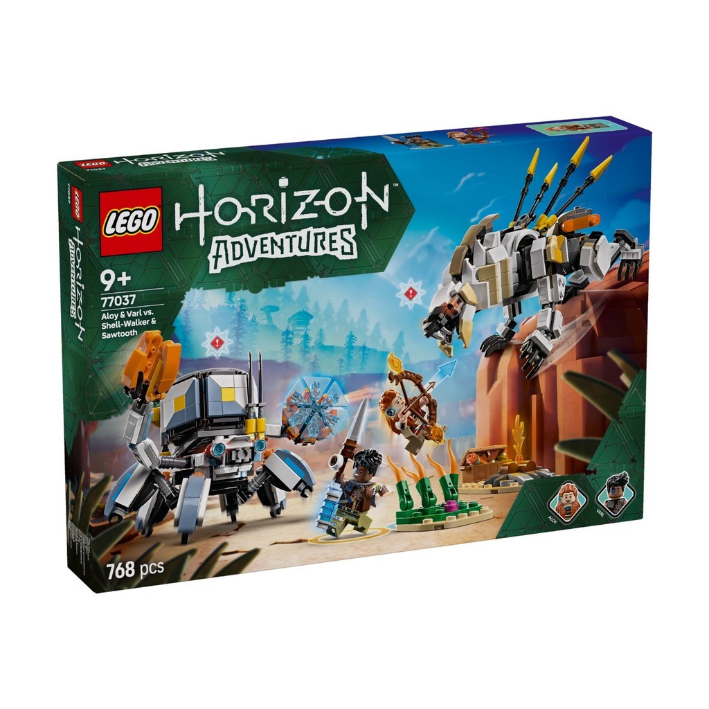 LEGO 77037 Horizon Adventures Aloy & Vrl vs. ชุดของเล่น Shell-Walker & Sawling (768 ชิ้น)
