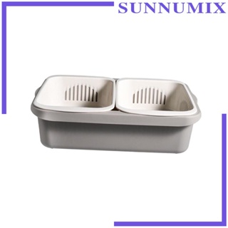 [Sunnimix] ตะกร้าล้างผัก ผลไม้ ระบายน้ํา ถอดออกได้ สําหรับสปาเก็ตตี้ พาสต้า