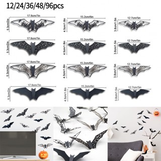 New Arrival~Black Bat Carving Design Halloween Wall Decor Easy Application and Removal