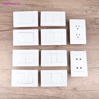 Thevantin 1 2 3 4 Gang On Off Light Wall Switch L3 แผงสวิตช์ปุ่มกด US สีขาว