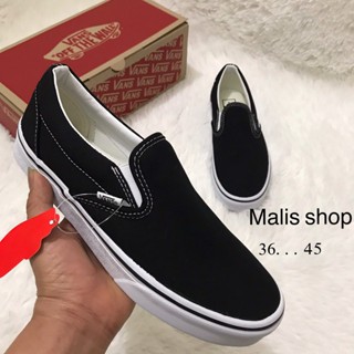 ✨✨[มาใหม่]รองเท้าผ้าใบ slip on black size 36-45 (EU) รองเท้าผ้าใบ  เบา ใส่สบาย✨✨SKU00359