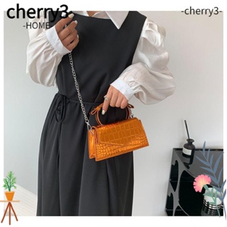 Cherry3 กระเป๋าสะพายไหล่ กระเป๋าถือ สะพายข้าง หนัง Pu ลายหินแวววาว ขนาดเล็ก พร้อมสายโซ่คล้อง แฟชั่นสําหรับเด็กผู้หญิง