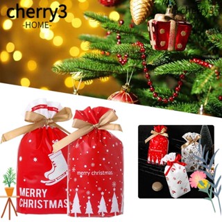 Cherry3 ถุงขนม ลายเกล็ดหิมะ สําหรับตกแต่งบ้าน คริสต์มาส 5 ชิ้น