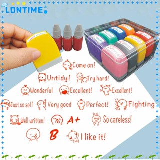 Lontime แสตมป์ตรายาง ลายการ์ตูน สําหรับตกแต่งสมุดภาพ สํานักงาน โรงเรียน