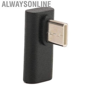 Alwaysonline 90 Degree USB C Adapter Male To Female 10Gbps Right Angle