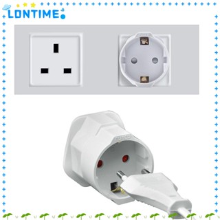 Lontime ปลั๊กไฟ ตัวนําทองแดง 250V 16A ABS เป็นปลั๊กอังกฤษ สําหรับเดินทาง