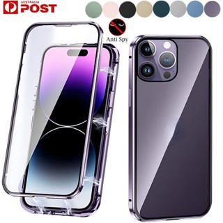 เคส สําหรับ iPhone 6 Plus 6S 7 8 Plus Case 360° ฝาครอบกระจกสองด้าน แม่เหล็ก ป้องกันการแอบมอง