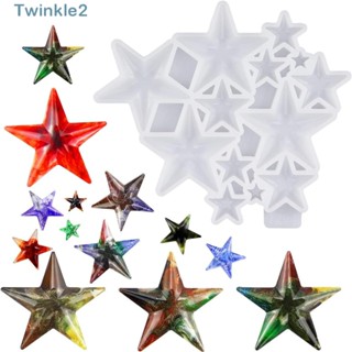 Twinkle แม่พิมพ์ซิลิโคนเรซิ่น รูปดาว สีขาว 13 ช่อง ขนาด 13*12.2*1 ซม. สําหรับทําจี้ ฟองดองท์