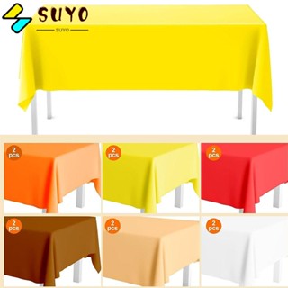 Suyo ผ้าปูโต๊ะ PEVA ทรงสี่เหลี่ยมผืนผ้า กันความร้อน 6 สี ใช้ง่าย 54X72 นิ้ว สําหรับปาร์ตี้ 12 ชิ้น