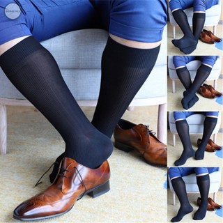 GORGEOUS~Mens Business Daily Dress High Knee Long Nylon Sexy Socks Stockings Striped