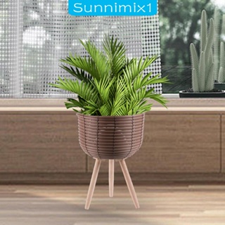 [Sunnimix1] ตะกร้าหวาย พร้อมขาตั้ง สไตล์โมเดิร์น สําหรับตกแต่งบ้าน ระเบียง ห้องรับประทานอาหาร