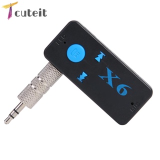 Tcuteit X6 อะแดปเตอร์รับสัญญาณเสียงบลูทูธ 4.2 ไร้สาย AUX 3.5 มม. รองรับ TF