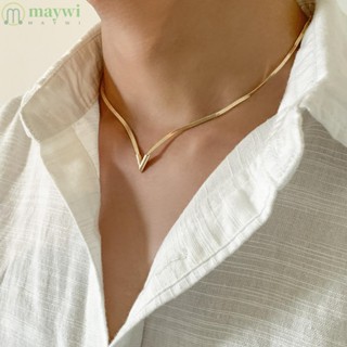 Maywi โซ่งู รูปตัว V น้ําหนักเบา สีทองเหลือง สําหรับผู้ชาย
