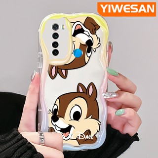 สําหรับ Xiaomi Redmi Note 8 Note 8T Note 9 เคสการ์ตูน น่ารัก ชิป เนื้อครีม ขอบคลื่น เคสโทรศัพท์ ใส กันกระแทก ซิลิโคน เคสนิ่ม