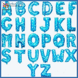 Pst (U-Z) ลูกโป่งตัวอักษร สีชมพู สีฟ้า 16 นิ้ว สําหรับตกแต่งปาร์ตี้วันเกิด งานแต่งงาน