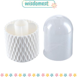 WISDOMEST กล่องใส่เครื่องสําอาง แปรงแต่งหน้า ทรงลูกฟูก กันน้ํา กันฝุ่น คุณภาพสูง สีดํา สําหรับห้องน้ํา