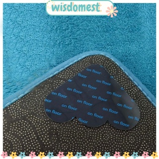 Wisdomest แผ่นเทปสติกเกอร์ สองด้าน ติดตั้งง่าย ใช้ซ้ําได้ ซักได้ สีดํา สําหรับติดพรมปูพื้น 20 ชิ้น