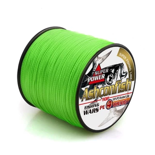 Ashconfish สายเอ็นตกปลา PE แบบถัก 100 ม. 4 สี เขียวอ่อน ส้ม 4 เส้น