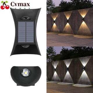 Cvmax โคมไฟติดผนัง พลังงานแสงอาทิตย์ ตกแต่งสวน โมเดิร์น กันน้ํา แสงแดด โคมไฟส่องสว่าง