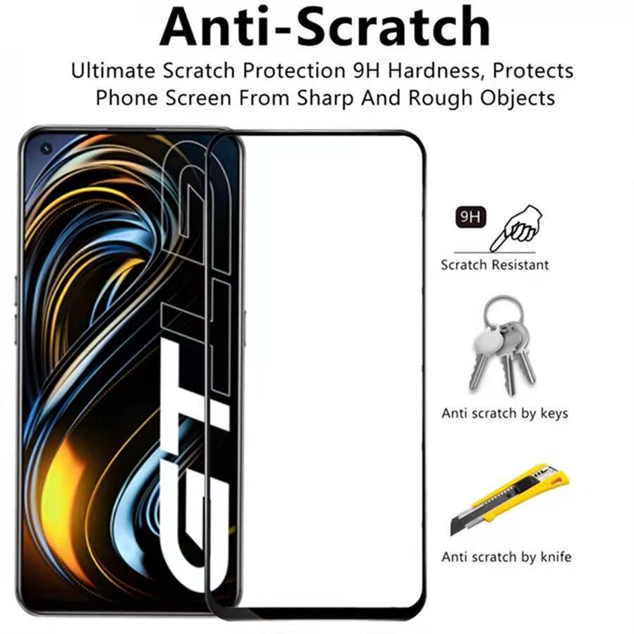 ฟิล์มกระจกเต็มจอ For Realme 14X/C75X/C75/C33/C53/C55/C30S/C30/GT2/C33/GT2Pro/GT Neo2/Narzo 50i C17 C12 C11ฟิล์มกันกระแทก