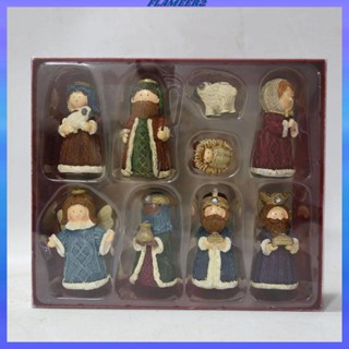 [Flameer2] ฟิกเกอร์ รูปปั้นครอบครัว mas Brith of Figurine Manger mas Holy สําหรับตกแต่งบ้าน 10 ชิ้น