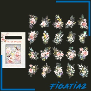 [Figatia2] สติกเกอร์ PET แบบใส กันน้ํา สําหรับตกแต่งสมุดไดอารี่ สมุดภาพ 40 ชิ้น