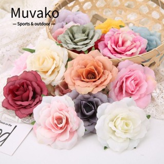 Muvako ดอกกุหลาบประดิษฐ์ ผ้าไหม 8 ซม. 9 สี 15 ชิ้น สําหรับงานแต่งงาน