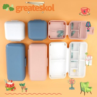 Greateskol กล่องยาซิลิโคน PP+ กันฝุ่น แบบพกพา 5/8 ช่อง สําหรับเดินทาง