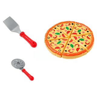 【Free Goods Store】Kids Pizza Cutting Toy Simulation Food Plastic Pizza Toy Boy Kitchen Kitchen House Gift Game Pretend Play Toy Toy Girl Cook C9W3