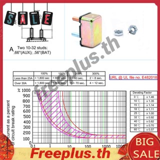 เบรกเกอร์วงจร 30 แอมป์ 12V 24V พร้อมฝาครอบแบตเตอรี่ 30A [freeplus.th]