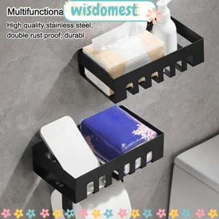 Wisdomest ที่ใส่กระดาษชําระ สร้างสรรค์ สเตนเลส ห้องน้ํา ชั้นเก็บโทรศัพท์มือถือ ห้องครัว ที่เก็บกระดาษ ม้วน / ลิ้นชัก ที่จ่ายกระดาษ